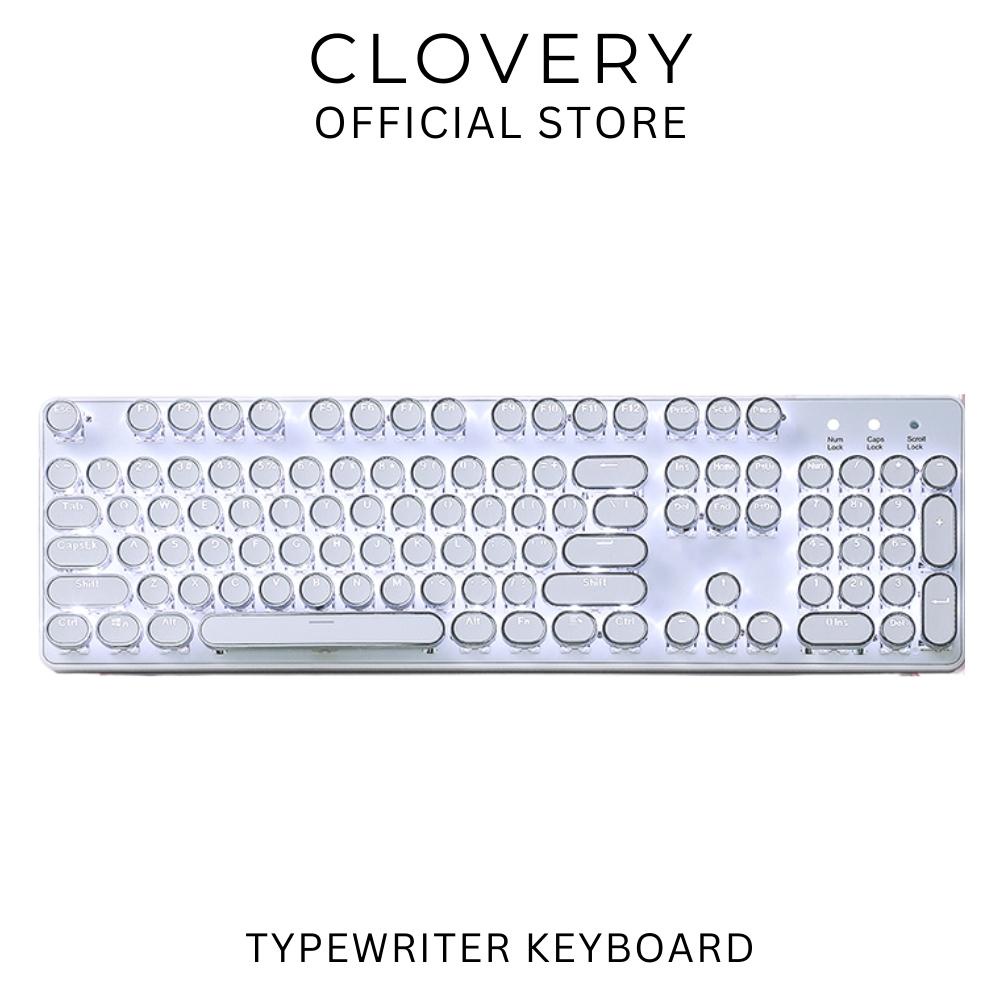 Clovery Keyboard Asmr Mechanical Typing Typewriter Aesthetic Neon