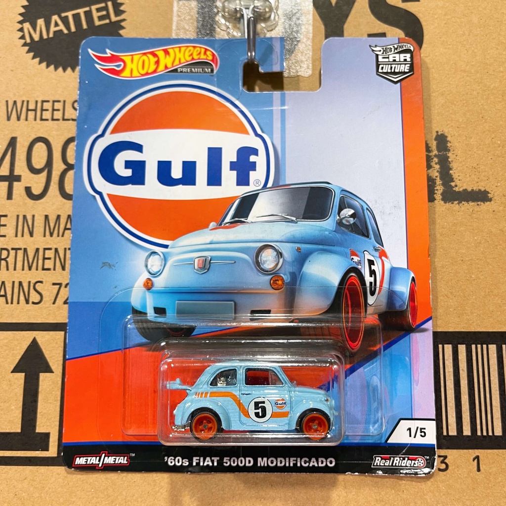 Hot Wheels Premium 60s Fiat 500D Modificado Model Car Rubber Wheels