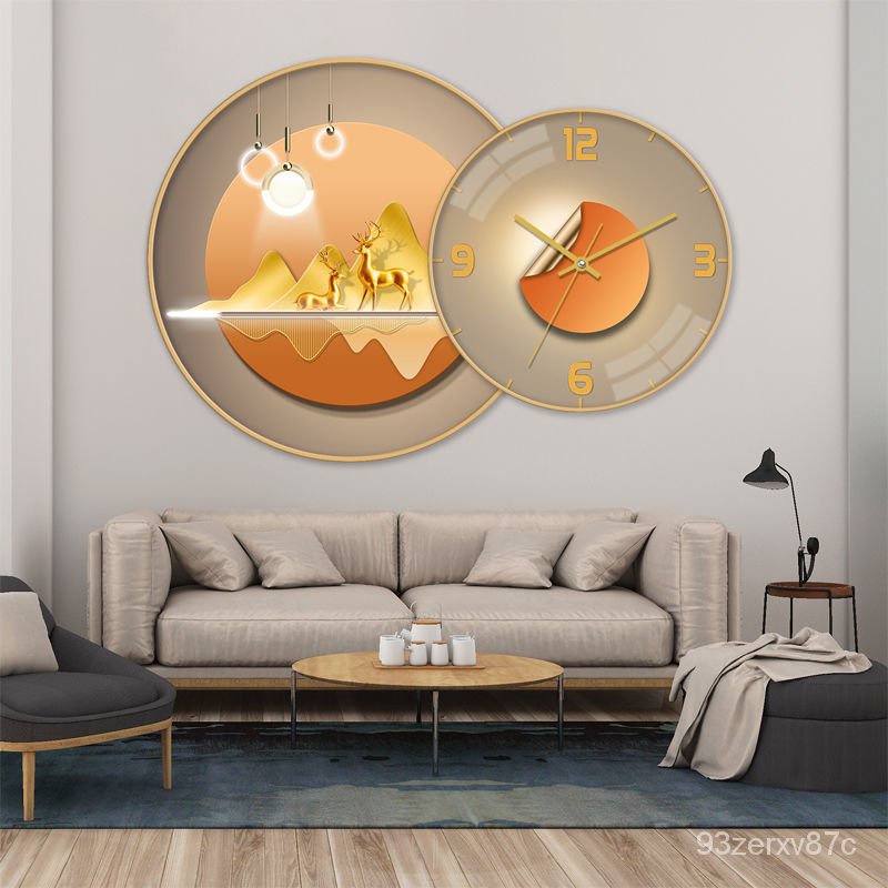 Digital Wall Clock 2022New Decorative Painting Wall Clock Living Room