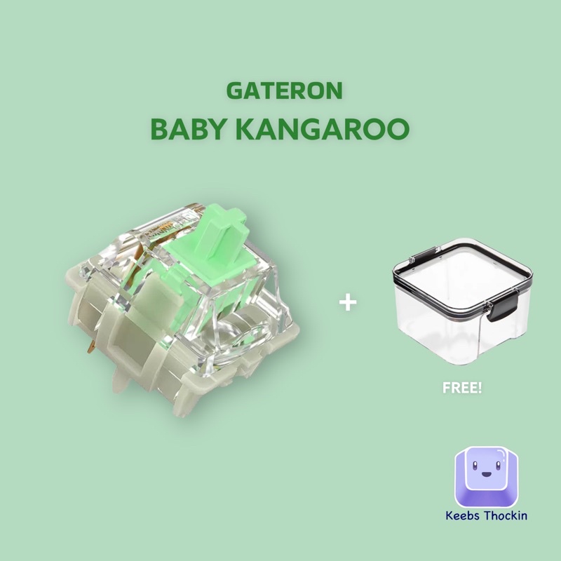 Keebs Thockin New Gateron Baby Kangaroo Mechanical Keyboard Tactile