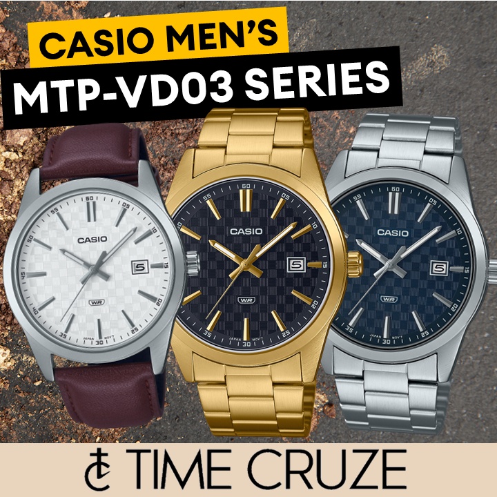 Time Cruze Casio MTP VD03 Analog Quartz Men Watch MTP VD03D 2A MTP