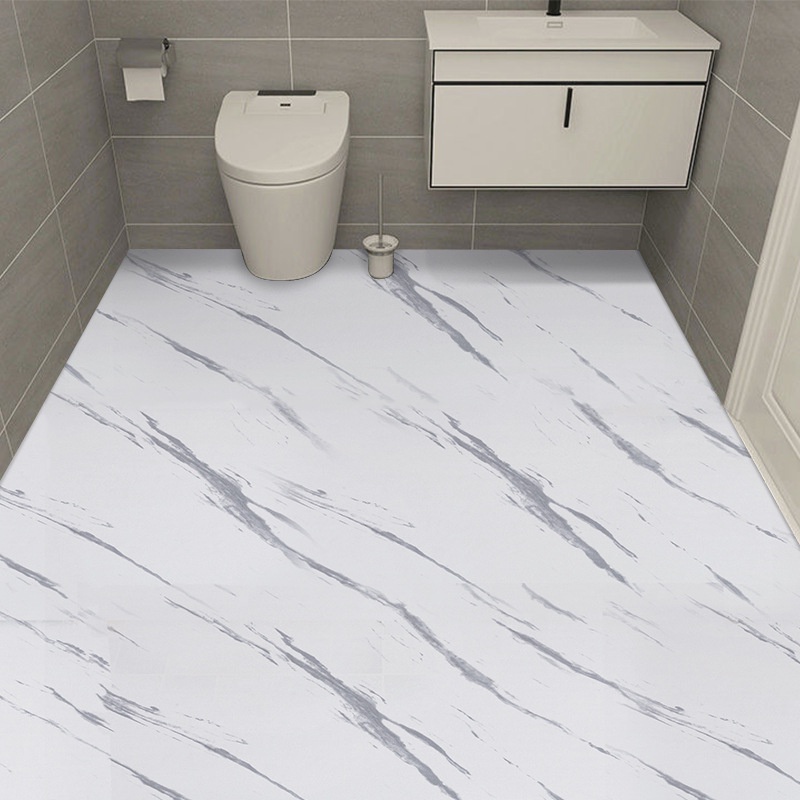 Marble Grain Floor Sticker Vinyl Bathroom Waterproof Wallpaper