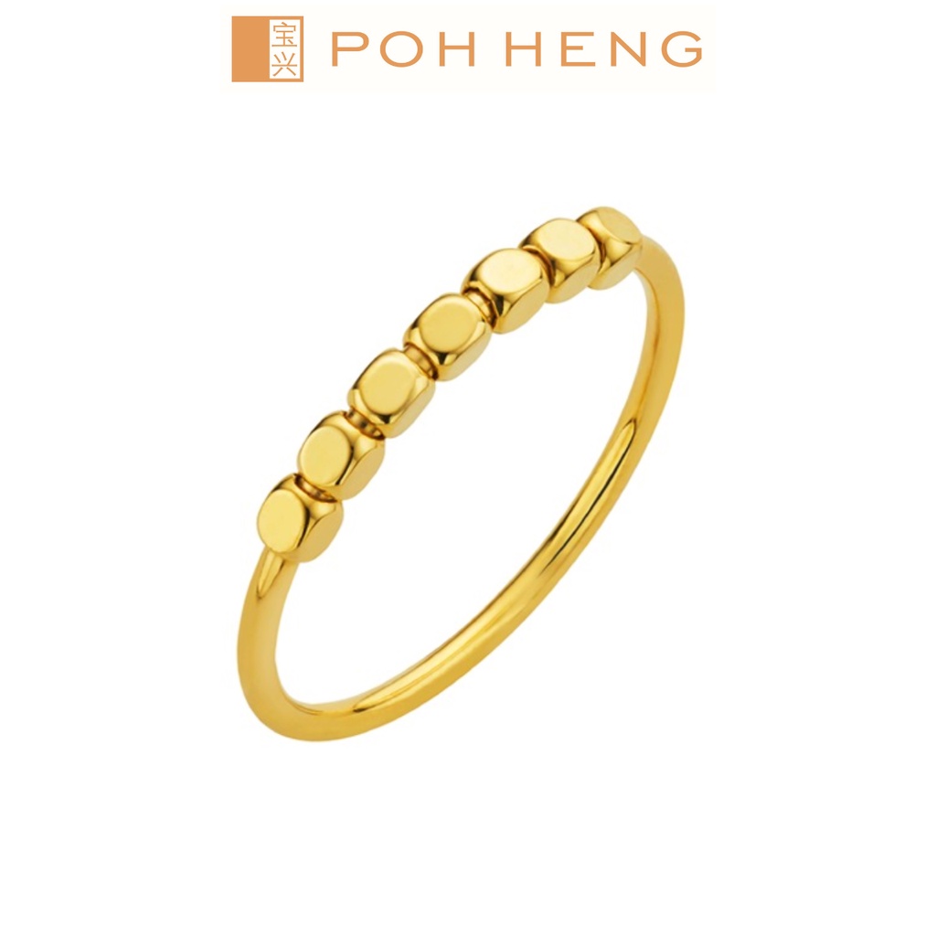 Poh Heng Jewellery K Freestyle Beaded Ring In Yellow Gold Price By