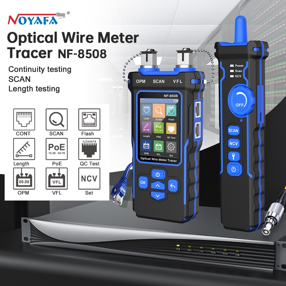 NOYAFA NF 8508 Network Cable Tester LAN Optical Power Meter Tester LCD