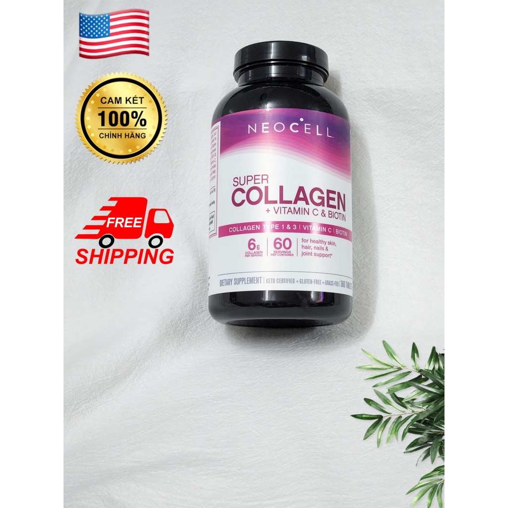 Neocell Super Collagen Type 1 3 Oral Tablet Vitamin C Biotin 360v