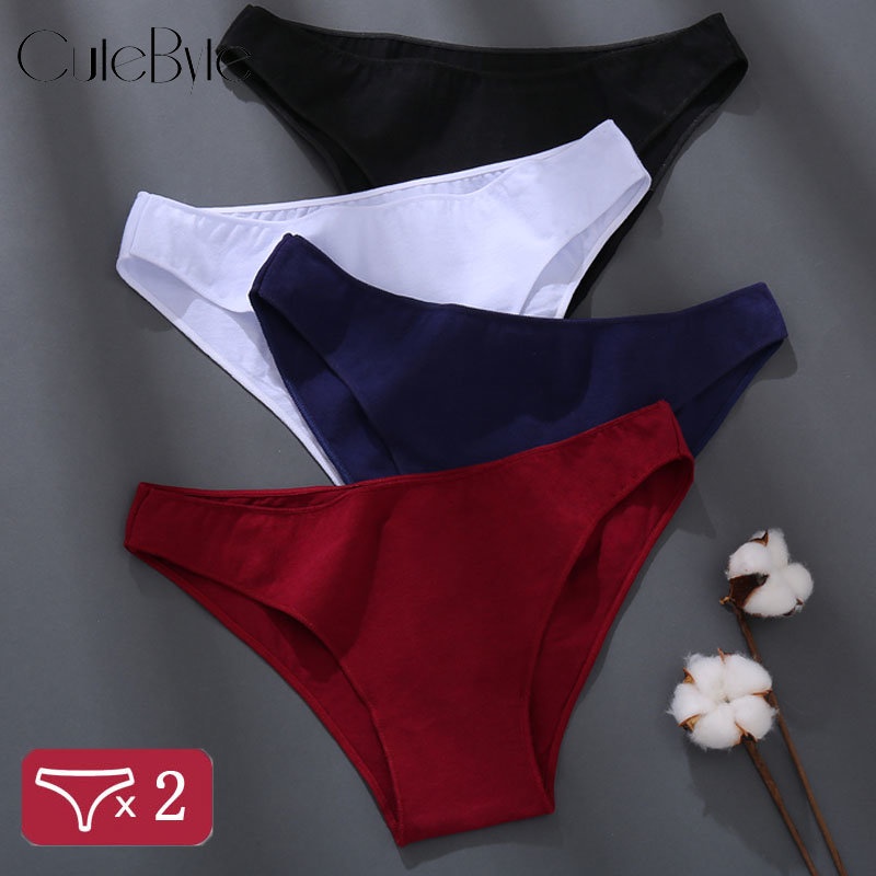 Cute Byte 2PCS Set Women S Panties Bikini Briefs Cotton Underwear Sexy