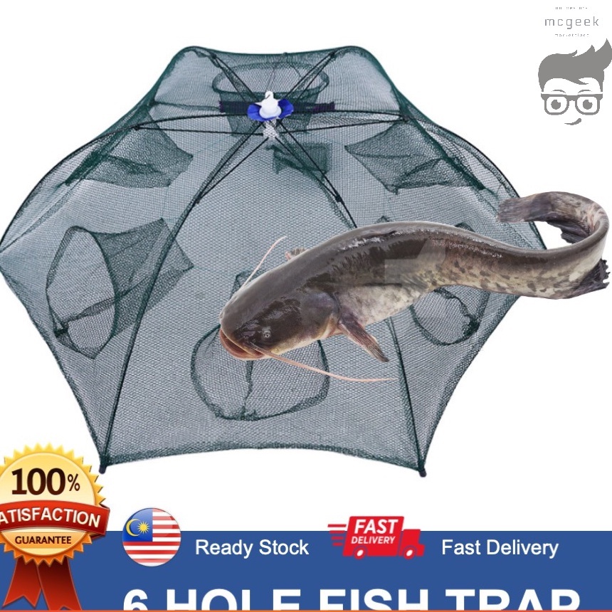 Top Seller Hole Fish Trap Cage Net Perangkap Ikan Jala Portable