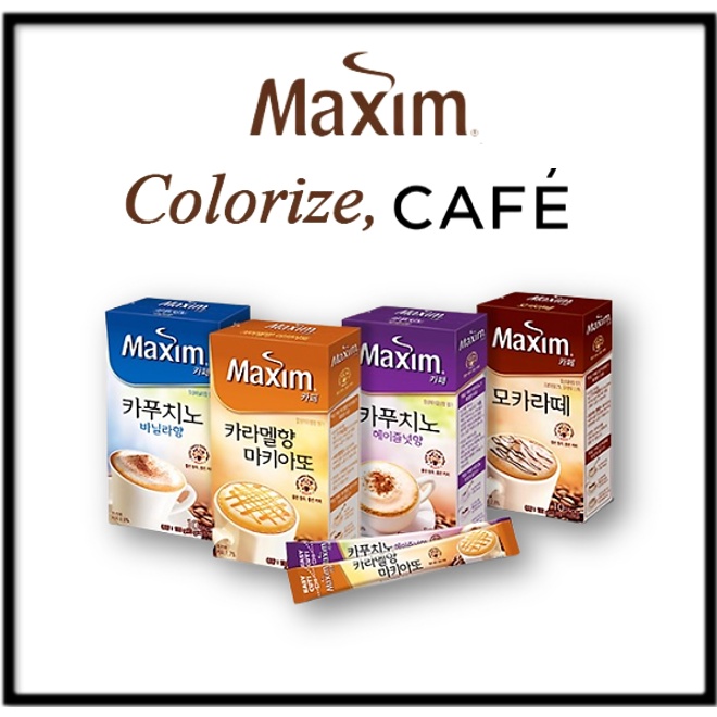 Maxim Dongsuh Instant Coffee Caramel Macchiato Cappuccino Hazelnut