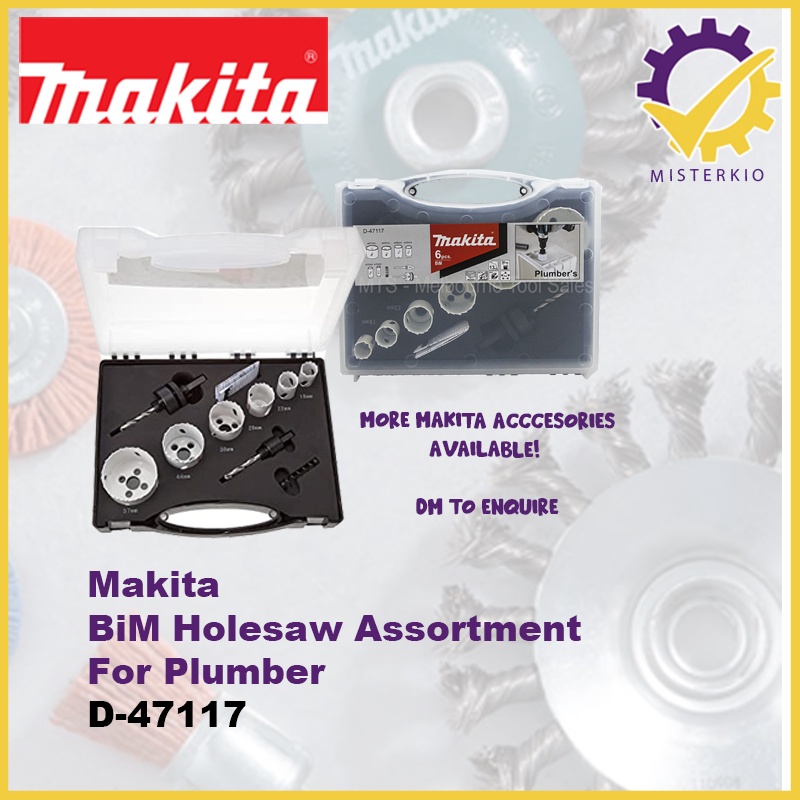 Makita D Plumbers Hole Saw Kit Piece Shopee Singapore