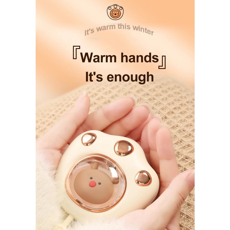 Electric Hand Warmer Cat Paw Hand Warmer Portable LED Heater