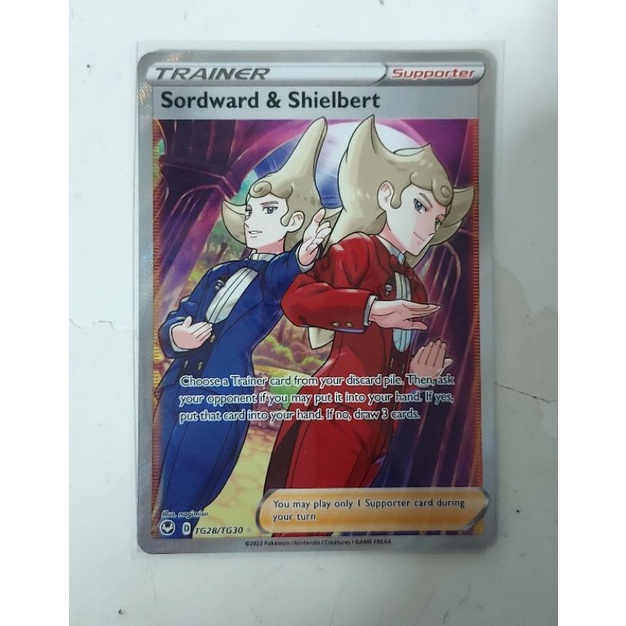 Pokemon Sordward And Shielbert Full Art Trainer Supporter Silver