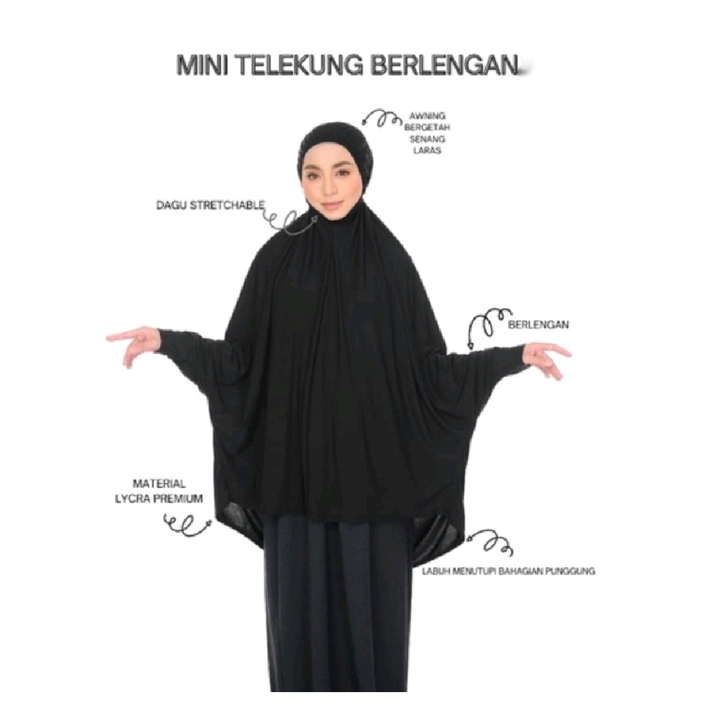 Mini Telekung Lengan For Travel Umrah Haji Telekung Travel Telekong