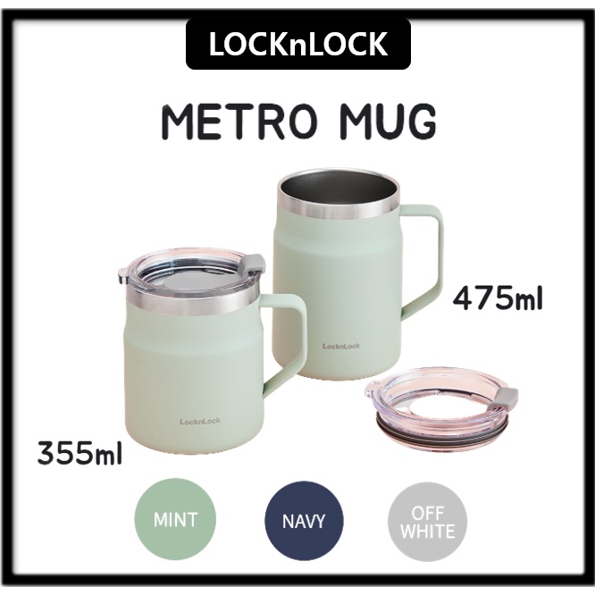 Lock Lock Authentic Metro Colorful Coffee Tea Table Mug Thermal