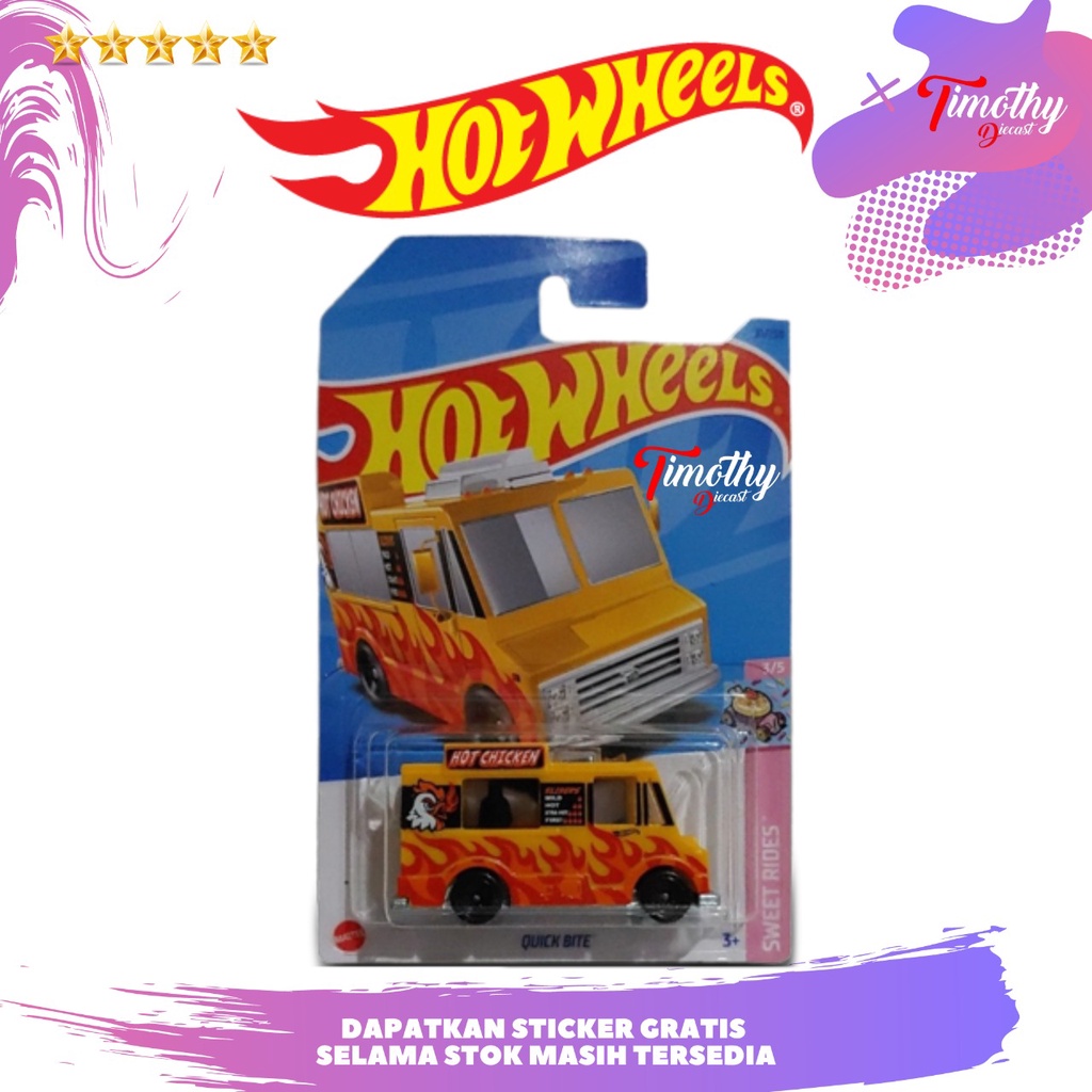 Hot Wheels Quick Bite Yellow Hot Chicken Tampo Api Sweet Rides Shopee Singapore