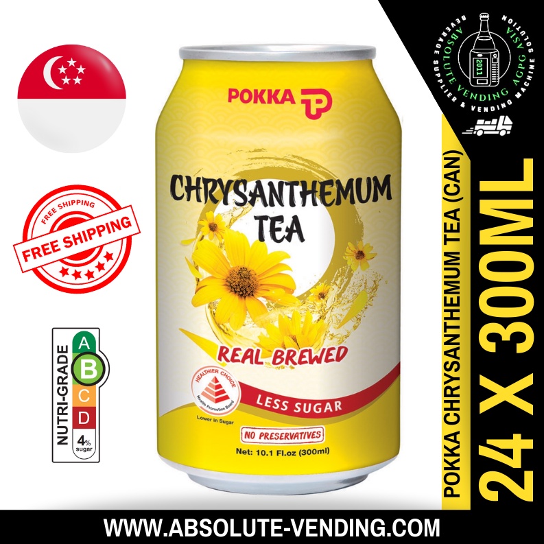 POKKA Chrysanthemum Tea 300ML X 24 CAN Shopee Singapore