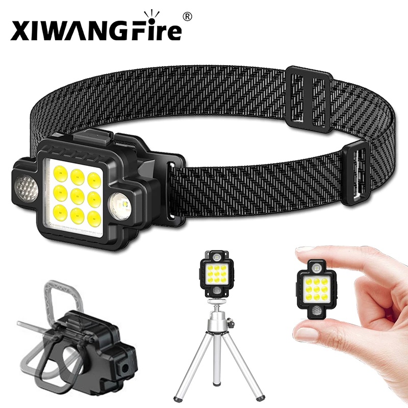 Multifunctional Cob Xpg Headlamp Head Mounted Usb Type C Charging Led