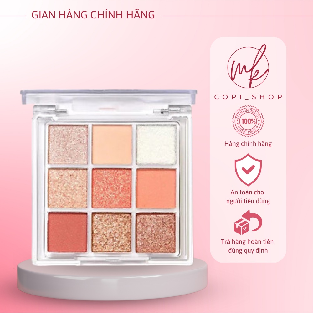 Eye Shadow Table 9 Box Coco Venus Dikalu Sparkling Glitter Shopee