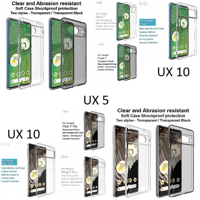 Pixel 8a 8 Pro 7a 7 Imak UX 10 Ultra Clear UX 5 Series TPU