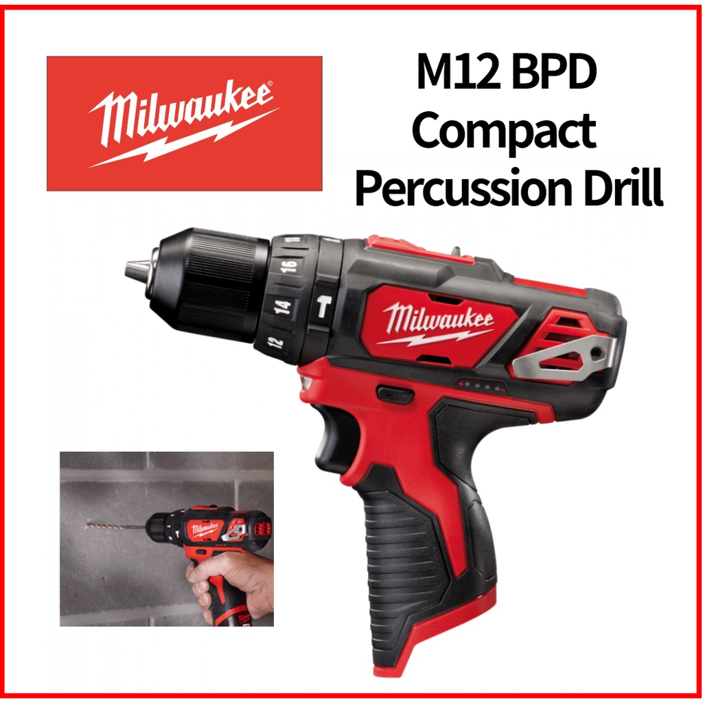 Milwaukee M Bpd Compact Percussion Drill Body Only Shopee Singapore