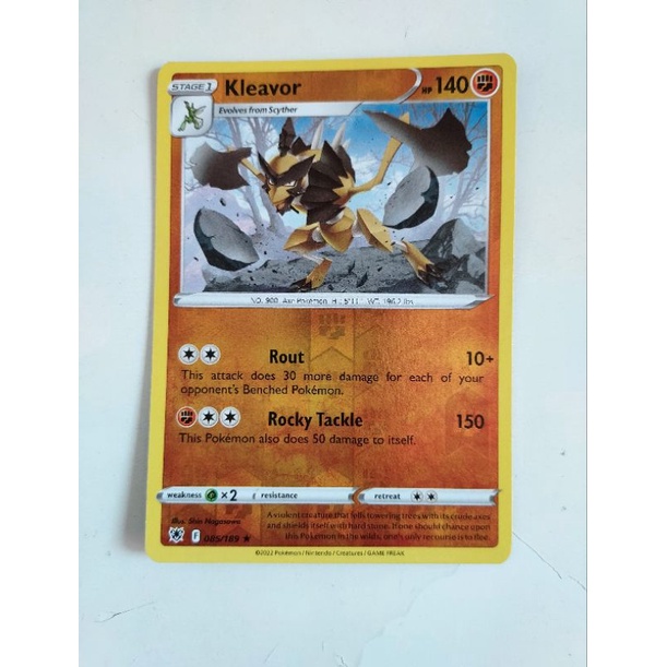 Pokemon Kleavor Reverse Holo Astral Radiance Card Shopee Singapore