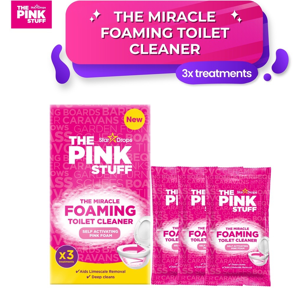 The Pink Stuff The Miracle Foaming Toilet Cleaner 100g X 3 Sachets