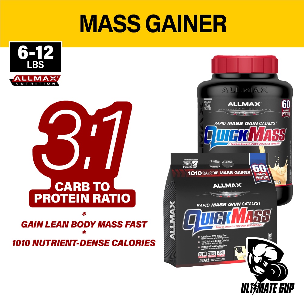 ALLMAX Nutrition Quick Mass Rapid Mass Gainer Catalyst Weight Gainer