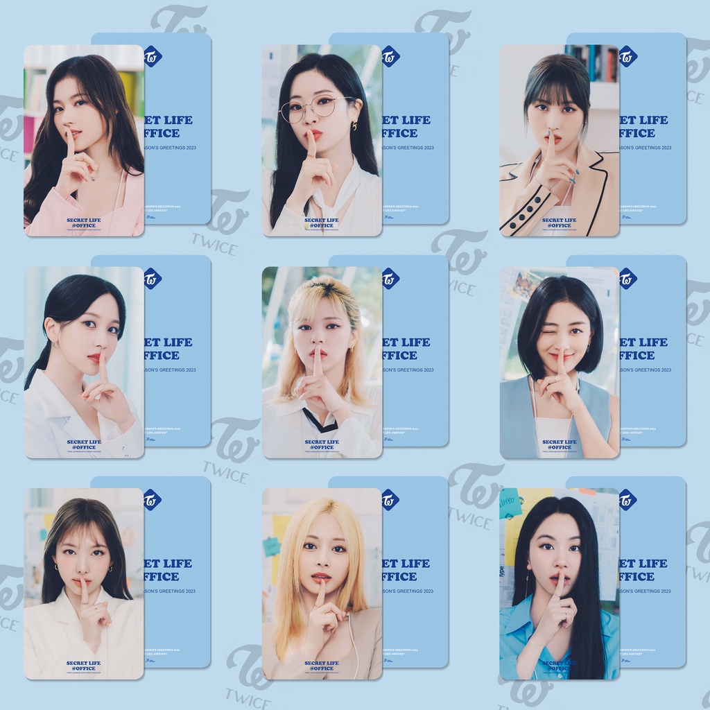 9pcs Set TWICE 2023 SEASON S GREETING Photocards SANA MINA JEONGYEON