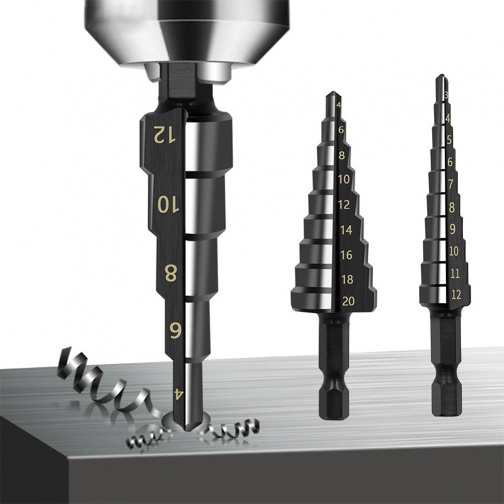 Daisyg Hss Steel Step Drill Nitrogen Coated Bit Metal Hole Cutter