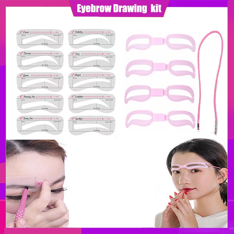 In Lazy Eyebrow Card Reusable Eyebrow Drawing Shaping Template