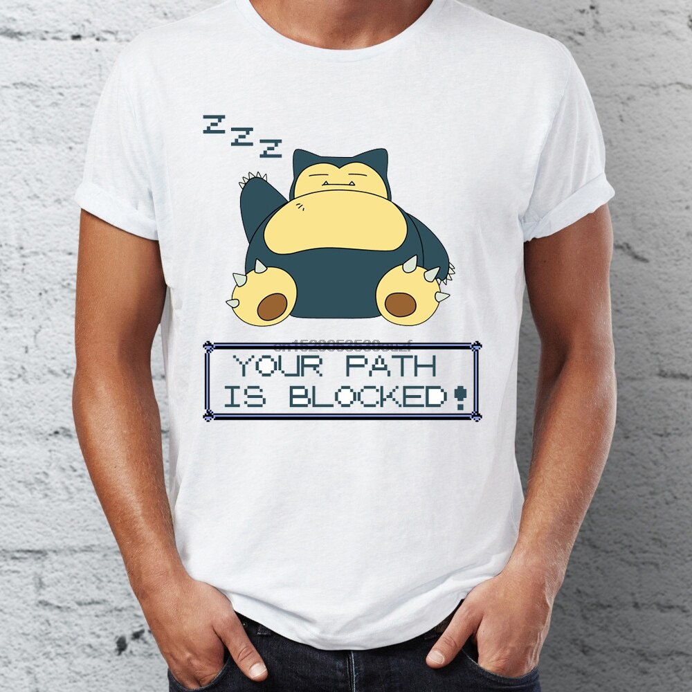 Pok Mon Pok Mon Pok Mon Snorlax Cartoon Merchandise Half Sleeved T