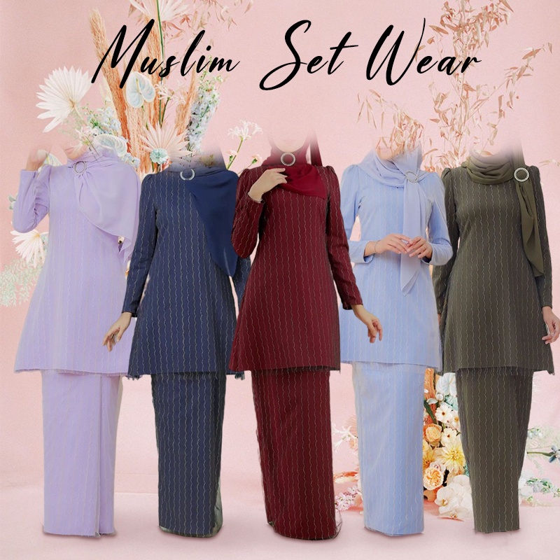 Buju Krurung Moden Baju Raya Muslimah Wear Baju Kurung Modern Lace