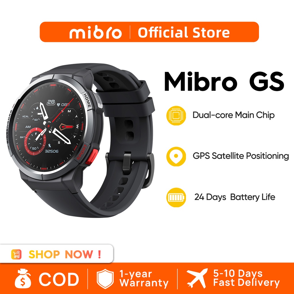 Mibro GS Smartwatch GPS 1 43Inch AMOLED HD Screen 5ATM Waterproof Sport