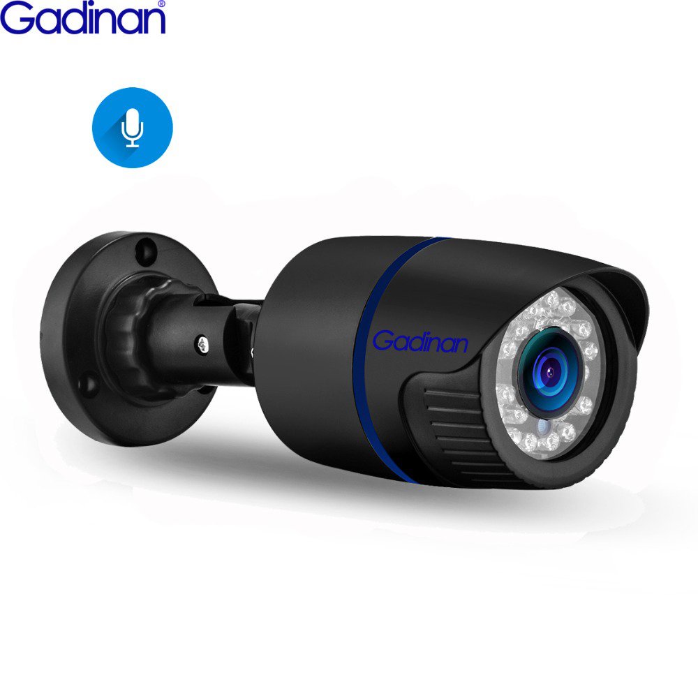 Gadinan 8MP 4K 5MP 4MP IP Camera Audio Record Outdoor Plastic