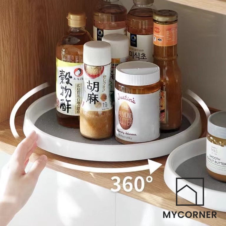 Mycorner Sg Stock Rotating Tray Seasoning And Condiment Organizer