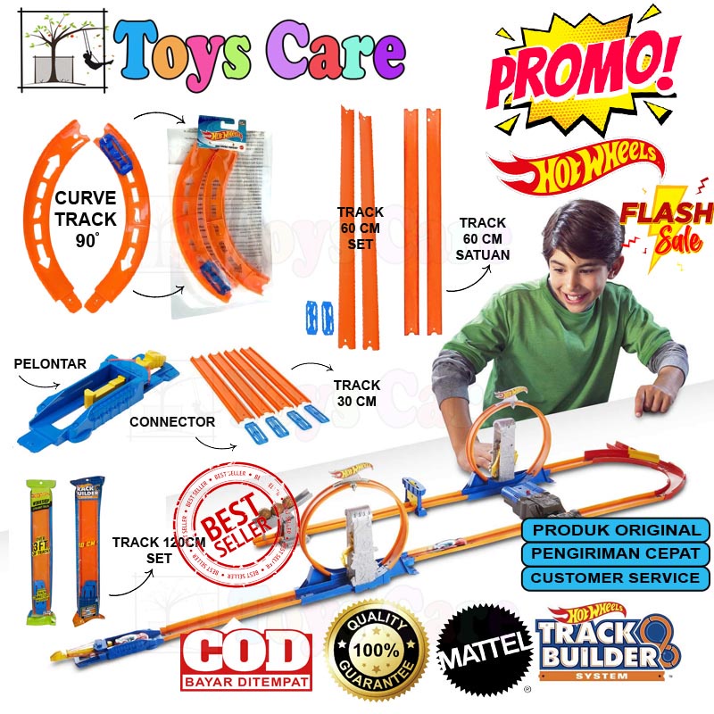 Hot Wheels Track Builder System Loop Curve Ramp Jump Include Launcher Connector Original Mattel
