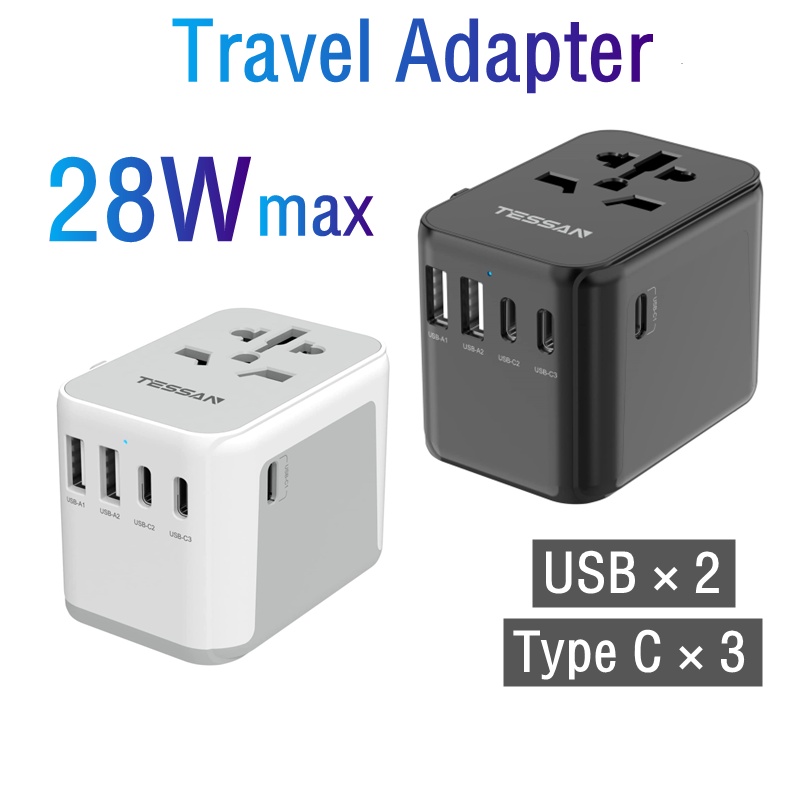 SG Seller TESSAN Universal Travel Adapter Worldwide Travel Plug