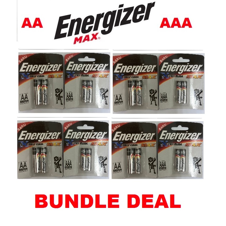 Bundle Hot Sale BARU Energizer MAX AA AAA Alkaline Battery 2 Pieces