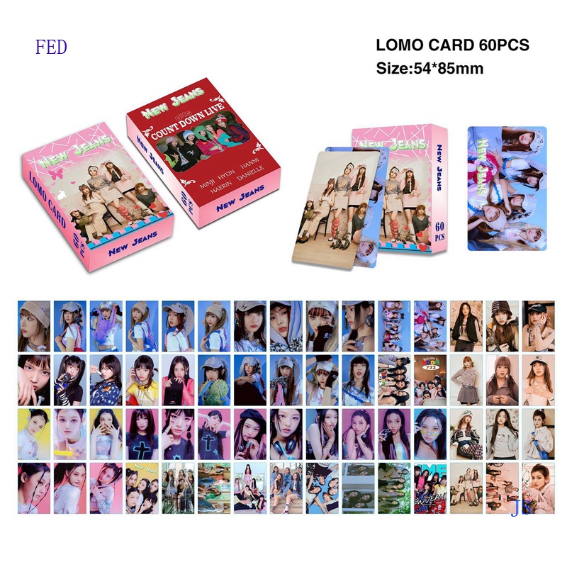 FED 55pcs Set Kpop New Jeans New Photo Album Attention Lomo Cards OMG