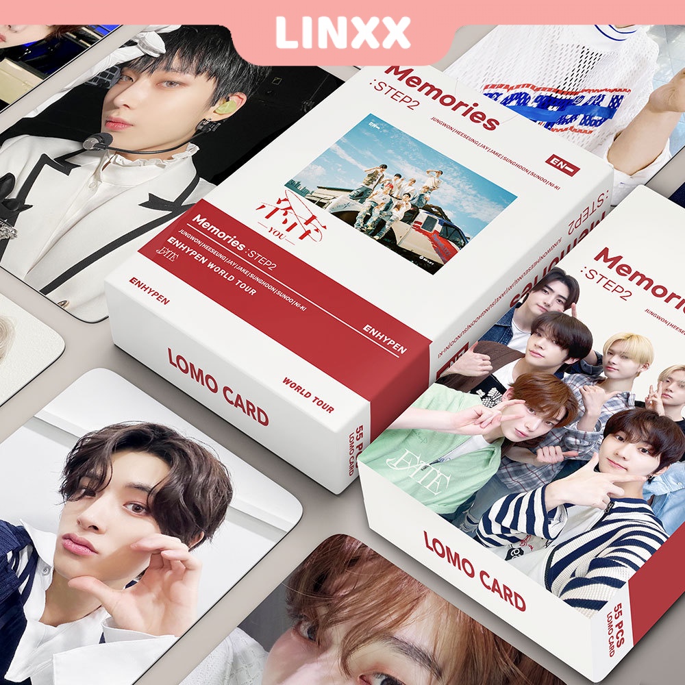 LINXX 55 Pcs ENHYPEN Memories Step2 Album Lomo Card Kpop Photocards