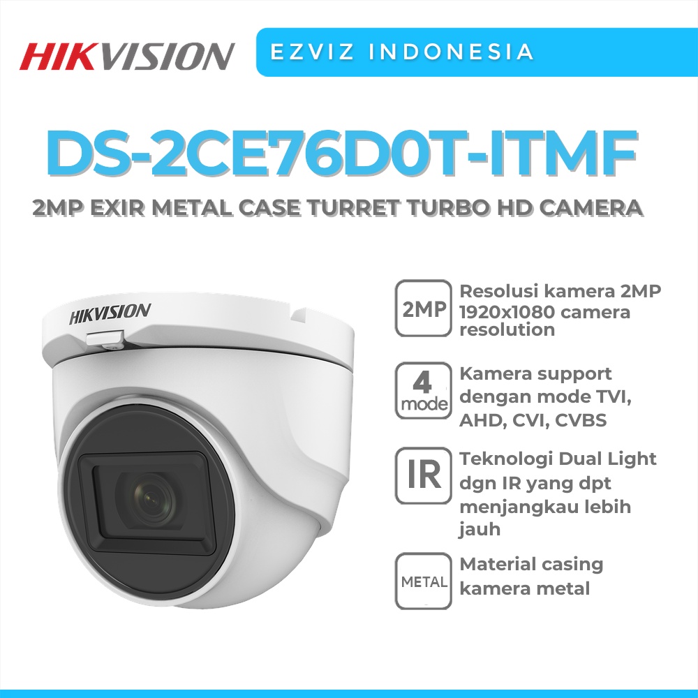 Hikvision Ds Ce D T Itmf Mp Exir Metal Case Turret Turbo Hd Camera