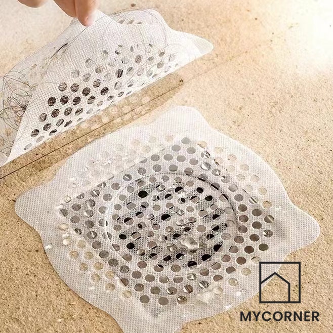 Mycorner Sg Stock Pcs Disposable Shower Drain Hair Catcher Stickers