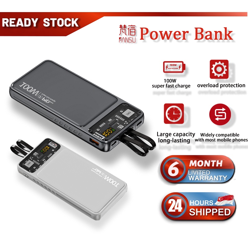 Sg Stock Portable Power Bank Mah Pd W Powerbank Fast Charging