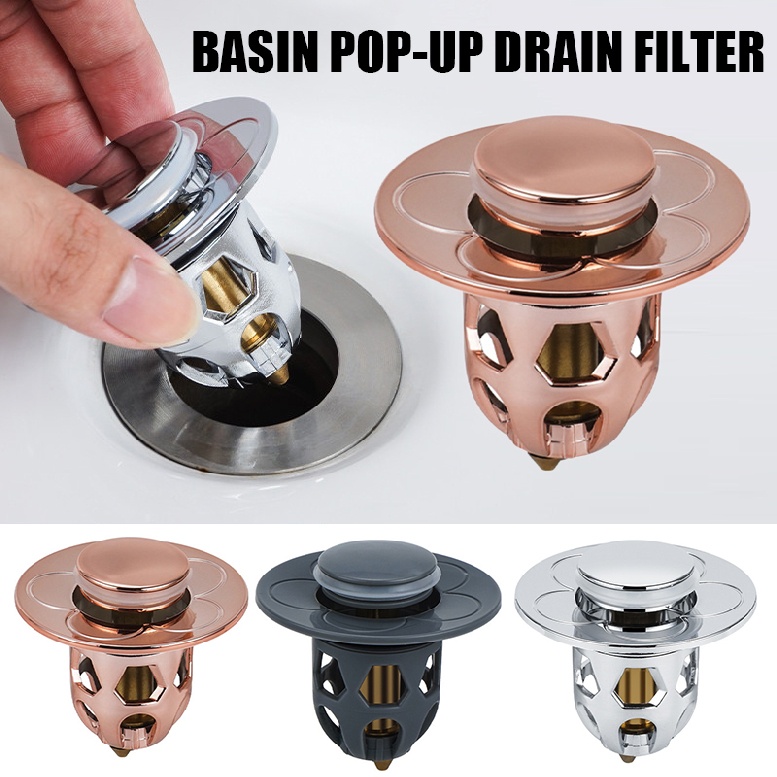 New Universal Washbasin Basin Pop Up Drain Filter Leaking Stopper Drain