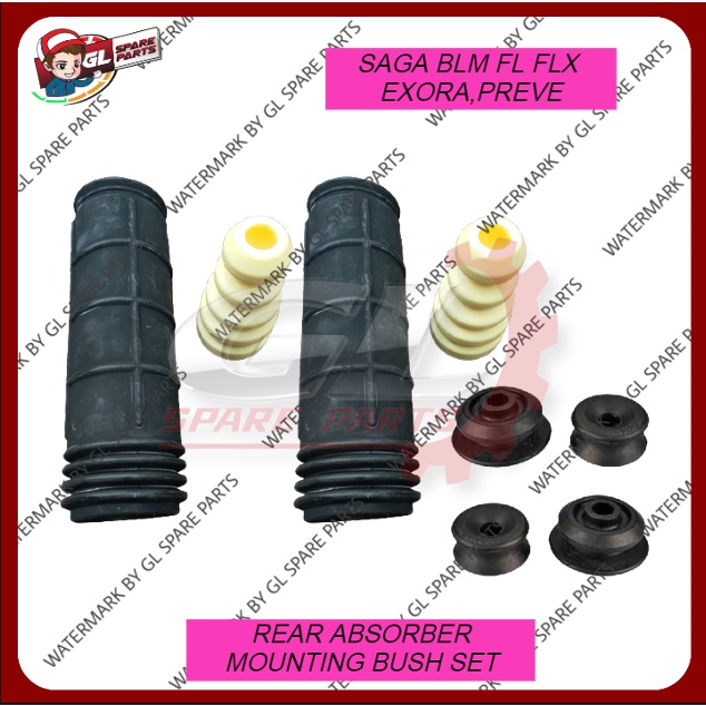 Absorber Bush Kit Rear Pu Silicon Proton Blm Fl Flx Exora Preve