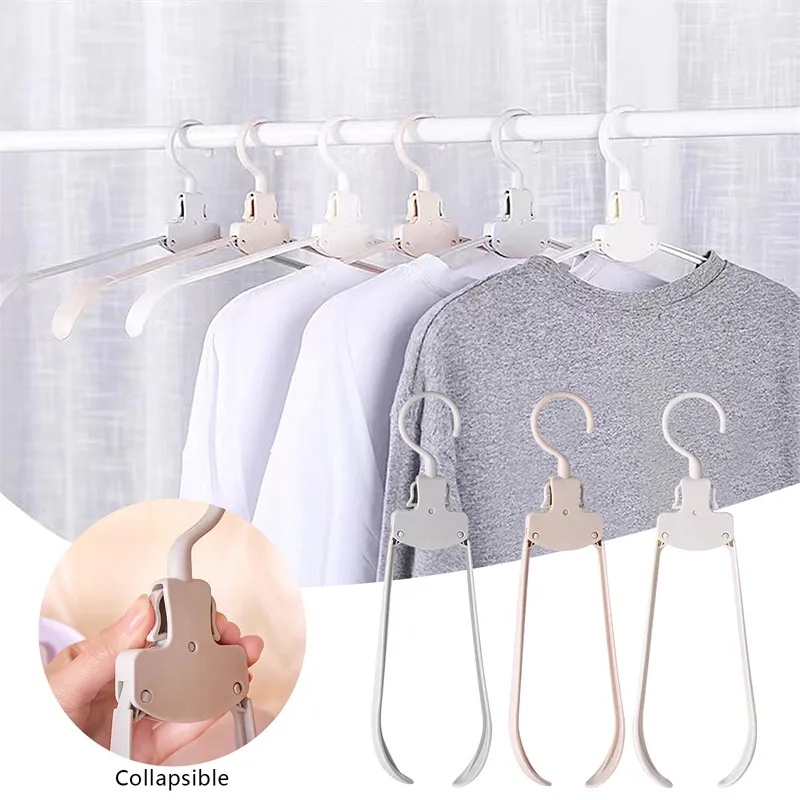 Folding Plastic Hangers Adjustable Shelves Closet Organizer Space