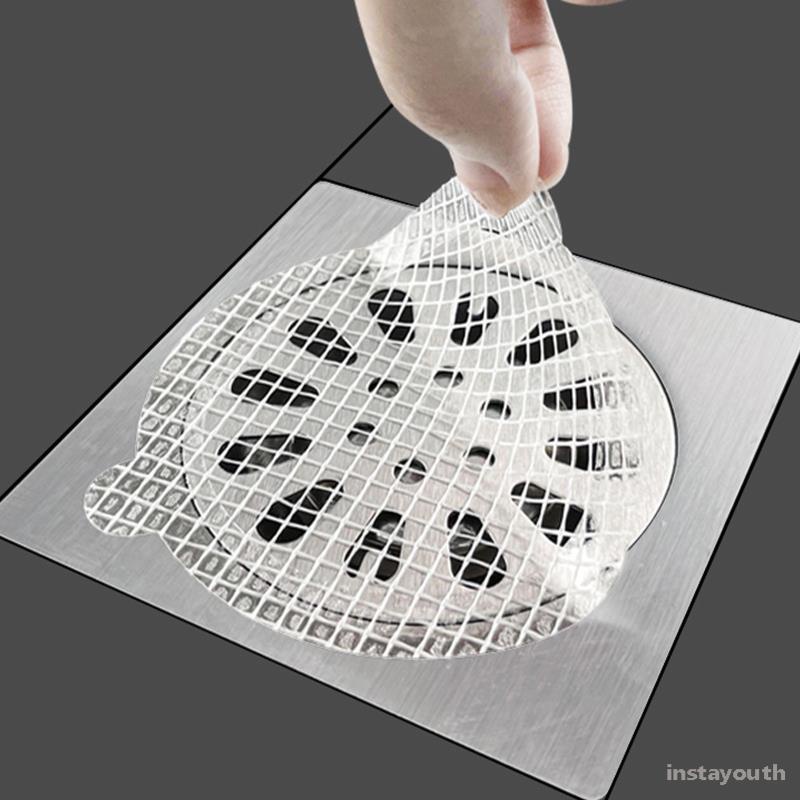 Pcs Anti Blocking Filter Screen Disposable Floor Drain Sticker Hair