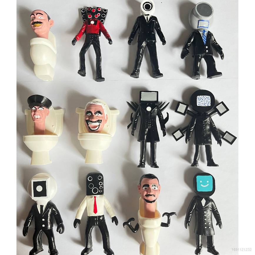 12pcs Skibidi Toilet Action Figure Titan TV Man Camera Man Speakerman