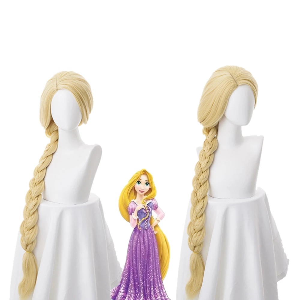 Misscoo Princess Rapunzel Cospaly Wig Tangled Long Blonde Heat