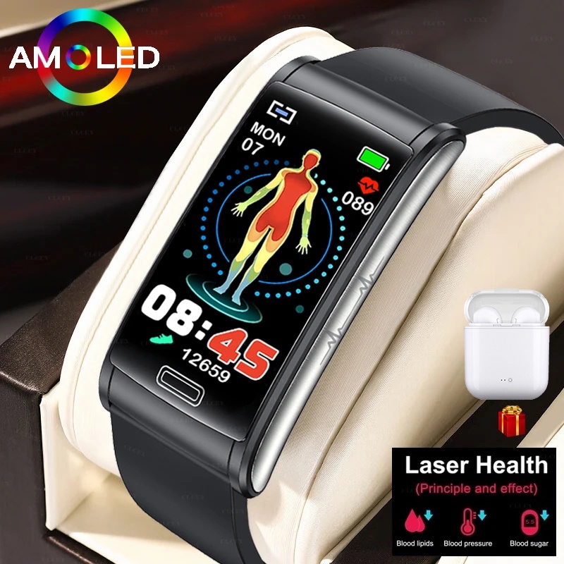 New Ecg Ppg Smart Watch For Men Blood Pressure Measurement Ip