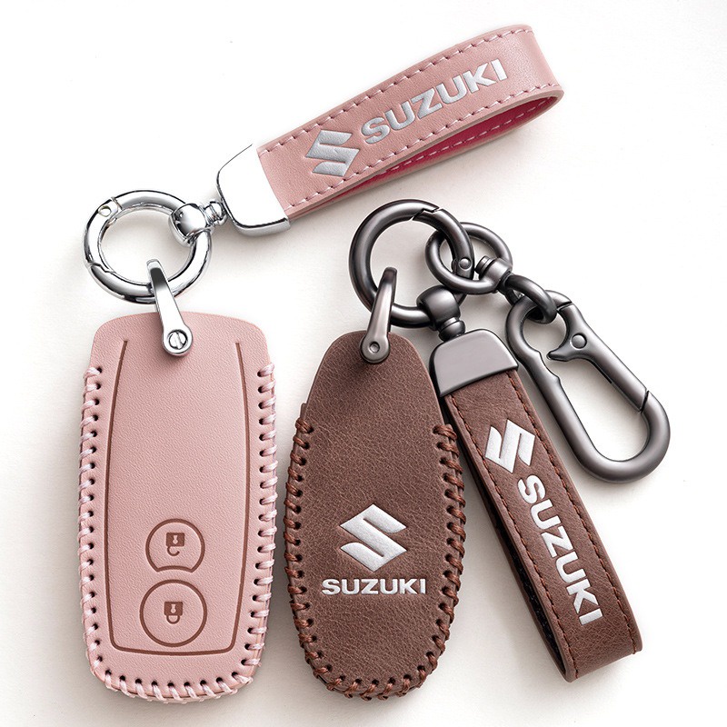 Genuine Leather Smart Keyless Remote Fob Car Key Case Cover Holder